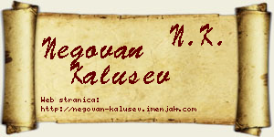 Negovan Kalušev vizit kartica